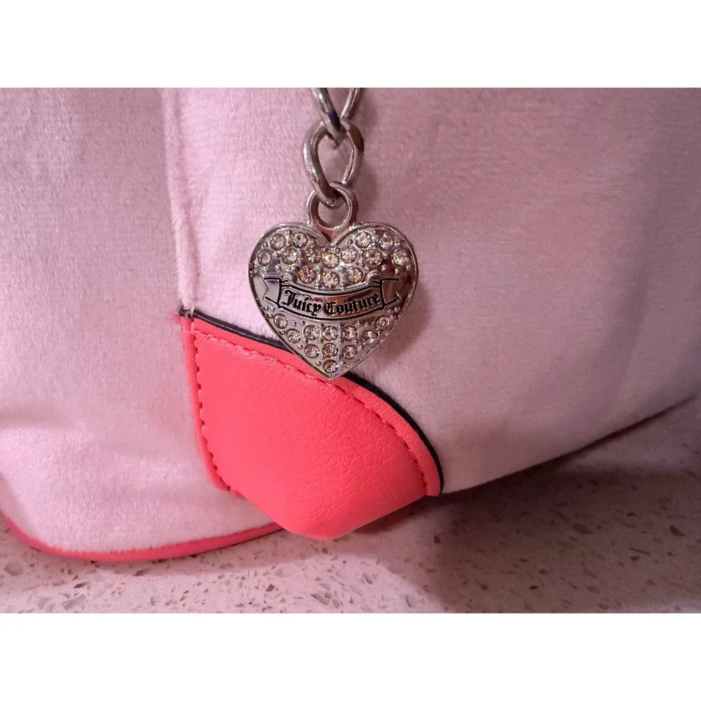 Juicy Couture Juicy In Bloom Pink Velour Floral Embroidered Mini Backpack NWT